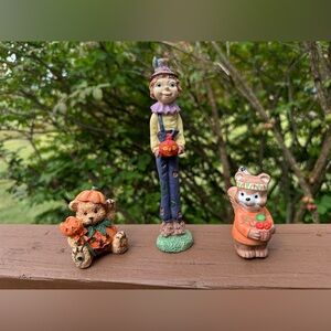 Set of 3 Fall Figurines - no chips!